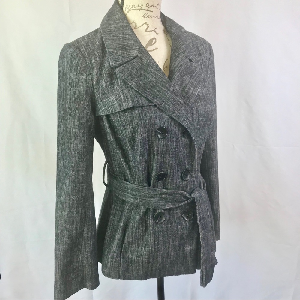 Sandro Tailored Jacket Size M Black & Dark Grey